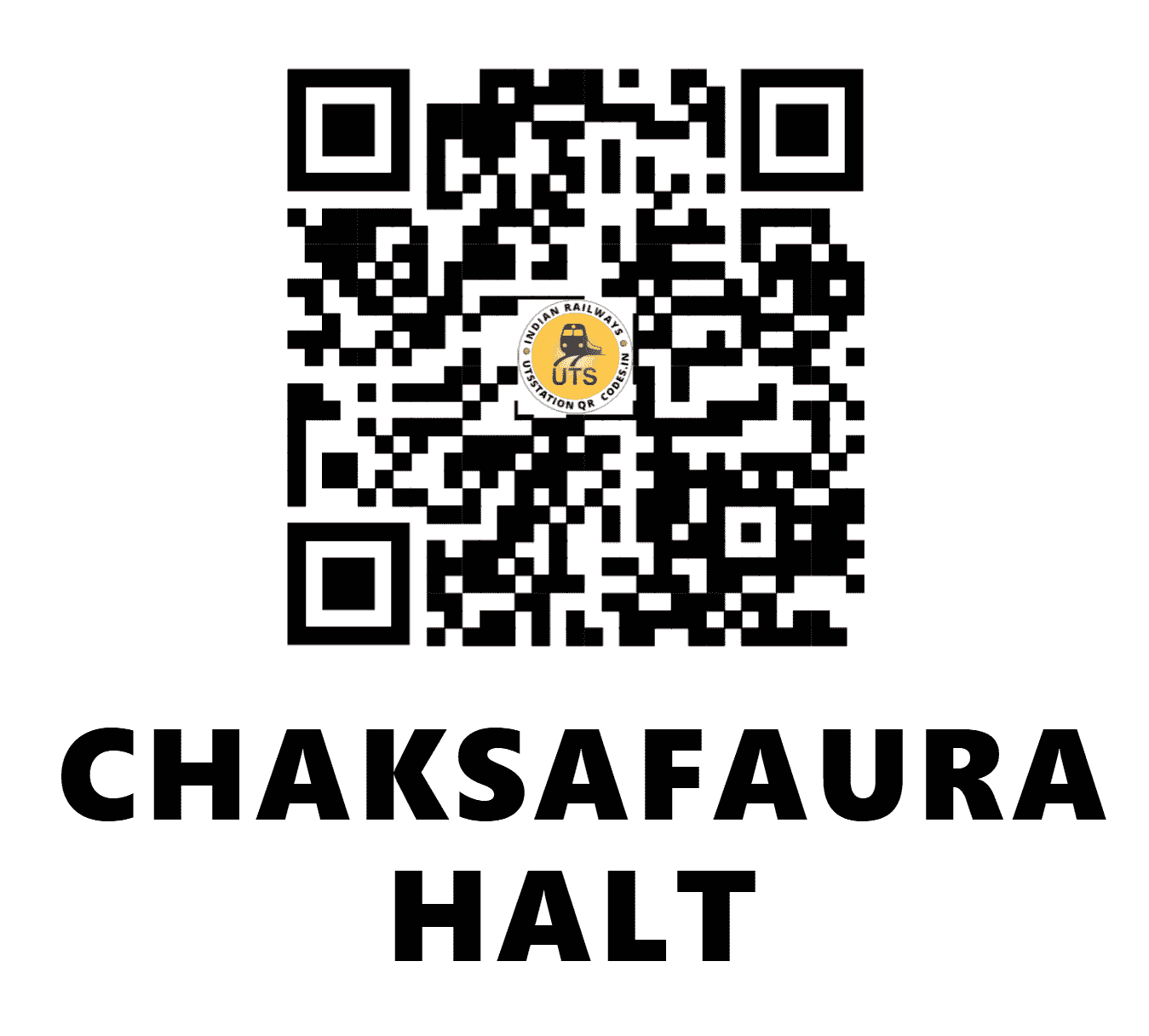 UTS QR Code for CHAKSAFAURA HALT - CKSR - NE (UTTAR PRADESH)